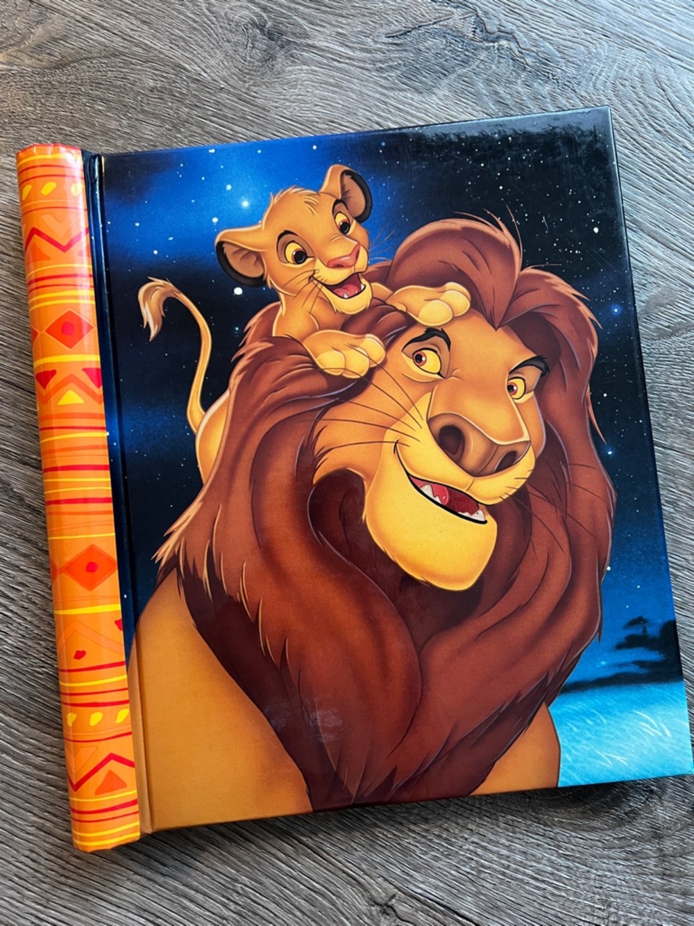 VINTAGE Walt Disney’s the Lion King photo album 1990s simba mufasa sticker album